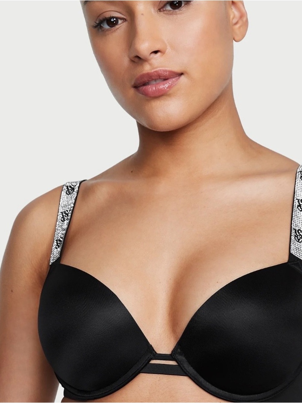 Victoria’s Secret very sexy shine strap push up rhinestone straps bra size 38DD